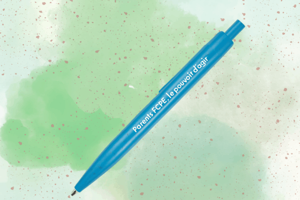 Stylo bille FCPE 77 (bleu clair) – Lot de 10