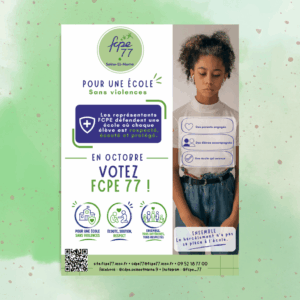 Affiche Pour une école sans violences - UNITÉ