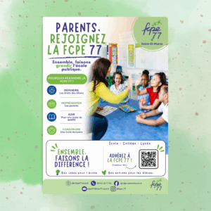 Affiche Parents, rejoignez la FCPE - UNITÉ