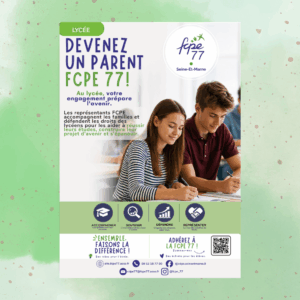Affiche Devenez un parent FCPE, Lycée - UNITÉ
