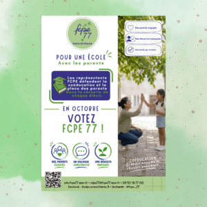 Affiche Pour une école avec les parents - UNITÉ